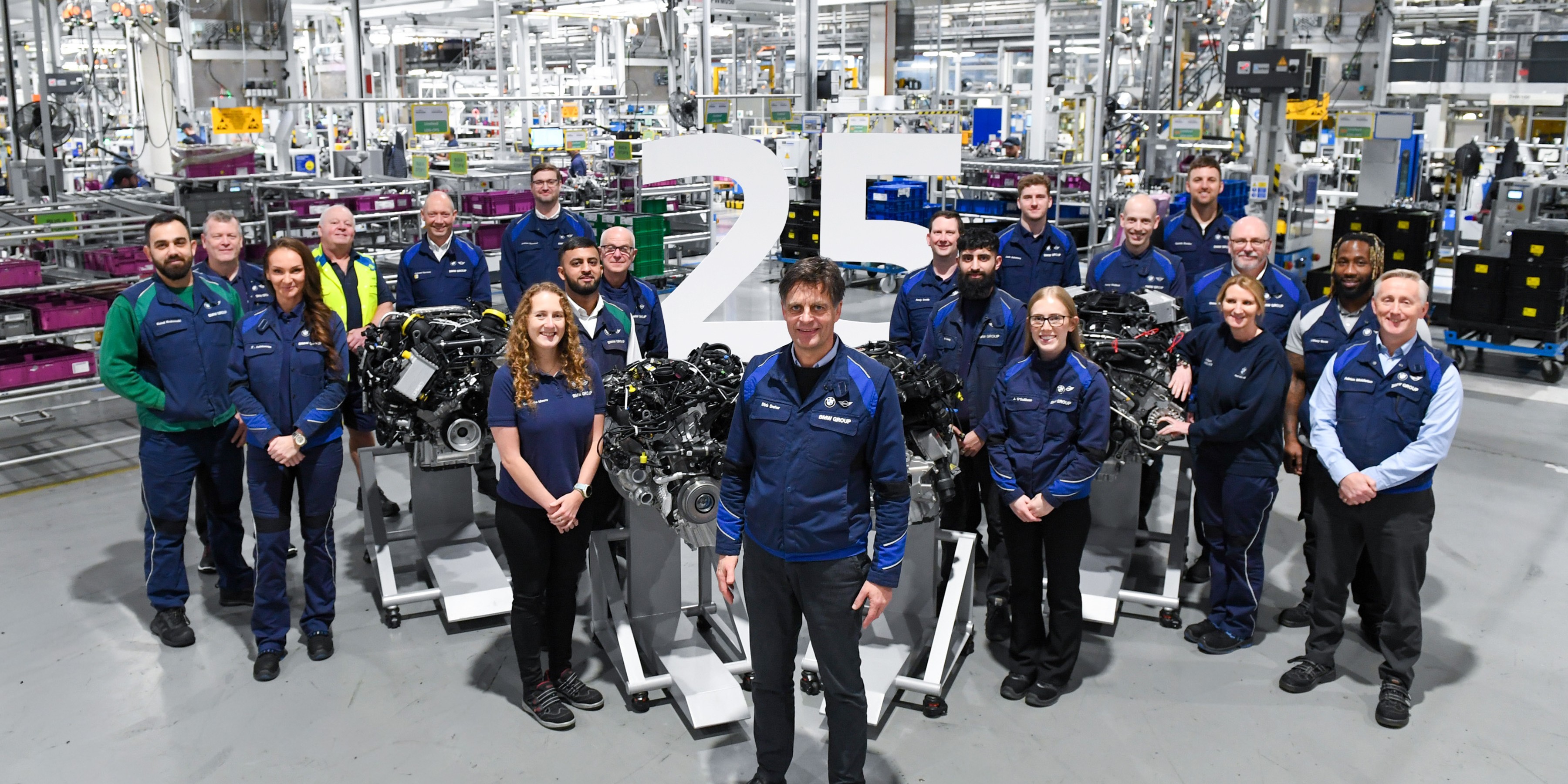 MINI Technicians celebrating 25 years of engine production